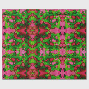 Papier Cadeau Une étude en rose et vert