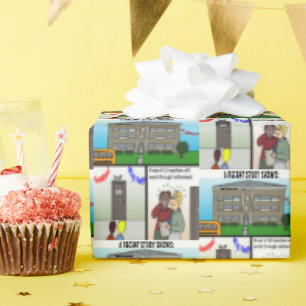 Papier Cadeau Une étude récente Papier d'enveloppement de retrai