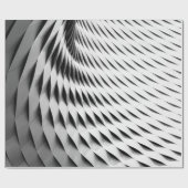 PAPIER CADEAU UNE FAÇADE COURVÉE COUVERTE DE LATICEWORK BLANC (Plat)