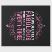 Papier Cadeau Une Femme Absolument Fabuleuse Trente Et Un (Plat)