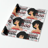 Papier Cadeau  Une femme noire faisant confiance à Dieu dans la  (Déroulé)