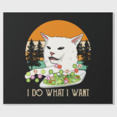 Papier Cadeau Une Femme Qui Crie Au Mème De Chat, Au Mème De Cha (Plat)