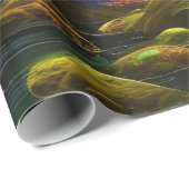 Papier Cadeau Une femme ramassant des fleurs près du ruisseau (Coin rond)