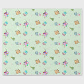 Papier Cadeau Une fête monstre (Plat)