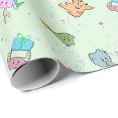 Papier Cadeau Une fête monstre (Coin rond)