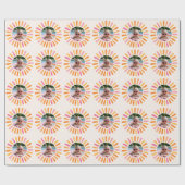 Papier Cadeau Une fille heureuse Sunshine (Plat)