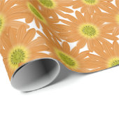 Papier Cadeau Une fleur orange  (Coin rond)