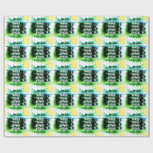 Papier Cadeau Une fois rebelle, toujours rebelle bleu vert (Plat)