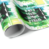 Papier Cadeau Une fois rebelle, toujours rebelle bleu vert (Coin rond)