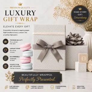 Papier Cadeau Une forme blanche optimisée dans le design, mettan