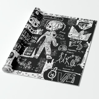 Papier Cadeau Une image qui inclut une pluralité de symboles.str