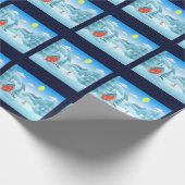 Papier Cadeau Une journée d'hiver froide - (Coin)