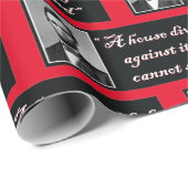 Papier Cadeau Une Maison Divisée Contre Elle-Même Ne Peut Pas Se (Coin rond)