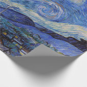 Papier Cadeau Une nuit étoilée : Saint Remy par Vincent Van Gogh (Coin)