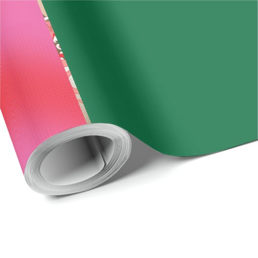 Papier Cadeau une peinture d'une grenouille dans un champ d'herb (Coin rond)