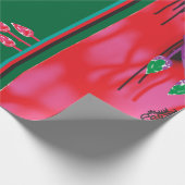 Papier Cadeau une peinture d'une grenouille dans un champ d'herb (Coin)