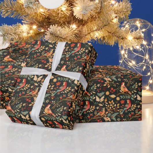 Papier Cadeau Une perdrix dans un arbre à poires Noël (Vacances)