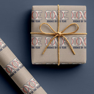 Papier Cadeau UNE Recrue de l'année Premier Anniversaire