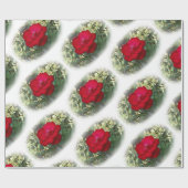 Papier Cadeau Une rose solitaire (Plat)