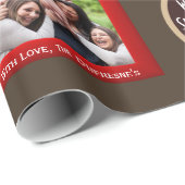 Papier Cadeau Une saison d'amour et de rire Noël (Coin rond)