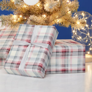 Papier Cadeau Une série de dessins floraux tartan de Noël #24