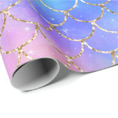 Papier Cadeau Une série de sirènes Galaxy Design 10 (Coin rond)