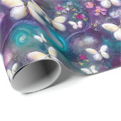 Papier Cadeau Une série mystique de papillons 5 (Coin rond)