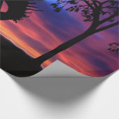 Papier Cadeau Une silhouette de cowboy au coucher du soleil (Coin)