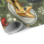 Papier Cadeau Une Soirée Ornement Très Joyeuse (Coin rond)