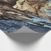 Papier Cadeau Une texture abstraite dans l'arbre brun clair et b (Coin)