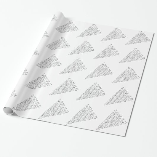 Papier Cadeau Une tranche de présentation Pi (Déroulé)