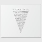Papier Cadeau Une tranche de présentation Pi (Plat)
