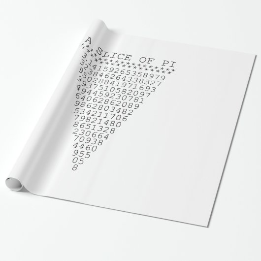 Papier Cadeau Une tranche de présentation Pi (Déroulé)