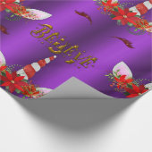Papier Cadeau Unicorn Christmas Believe Purple (Coin)