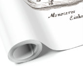 Papier Cadeau Unicorn Classic Running Magic Woodland Créature (Coin rond)