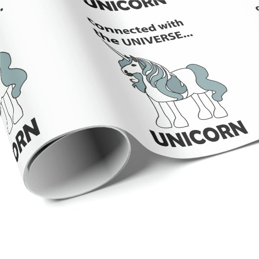 Papier Cadeau Unicorn Connecté Avec L'Unicorne Universe (Coin rond)