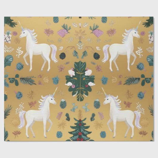 Papier Cadeau Unicorn Forest Wrapping Paper (Plat)