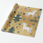Papier Cadeau Unicorn Forest Wrapping Paper (Déroulé)