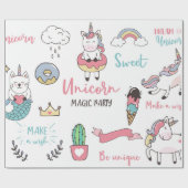 Papier Cadeau Unicorn Magic Party (Plat)
