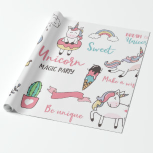 Papier Cadeau Unicorn Magic Party