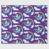Papier Cadeau Unicorn Riding Narwhal (Plat)