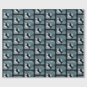 Papier Cadeau Unicorn Silhouette Moon Classe de Graduation 2030 (Plat)