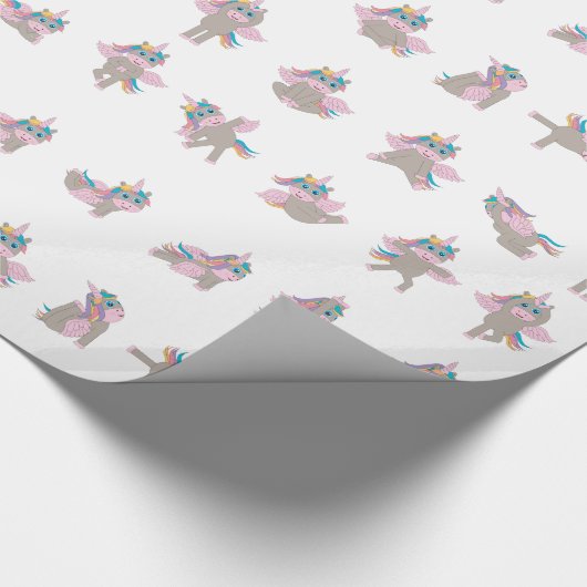 Papier Cadeau Unicorn Yoga Poses Design Motif (Coin)