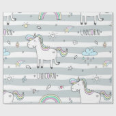 Papier Cadeau Unicorne (Plat)
