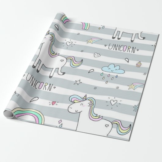 Papier Cadeau Unicorne (Déroulé)