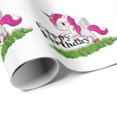 Papier Cadeau Unicorne (Coin rond)