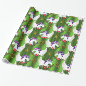 Papier Cadeau Unicorne ailée Noël vert (Déroulé)