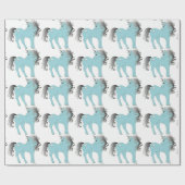 Papier Cadeau Unicorne bleue (Plat)