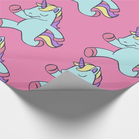 Papier Cadeau Unicorne Bleue Courant Thunder_Cove (Coin)