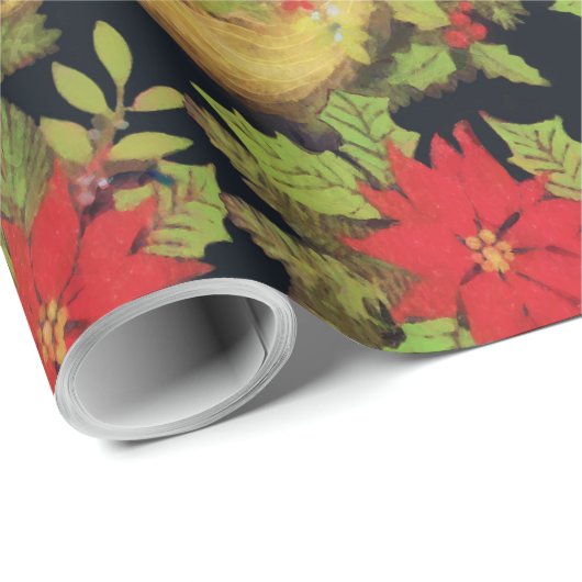 Papier Cadeau Unicorne de Noël (Coin rond)